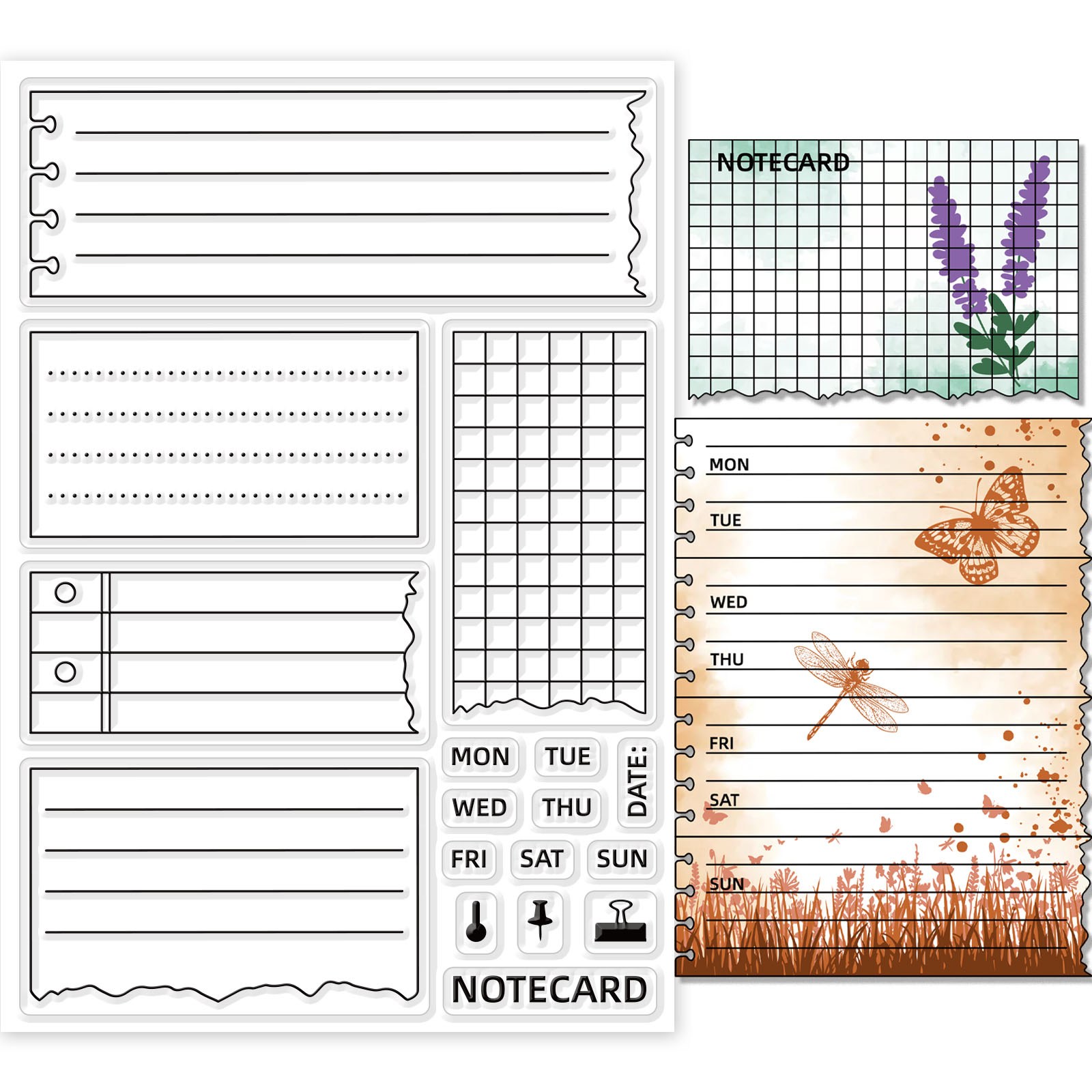 PVC 클리어 스탬프 라벨 패턴 스크랩북 다이어리 꾸미기 포토카드 메이킹 핸드메이드 용품 16x11x0.3cm 4,200원