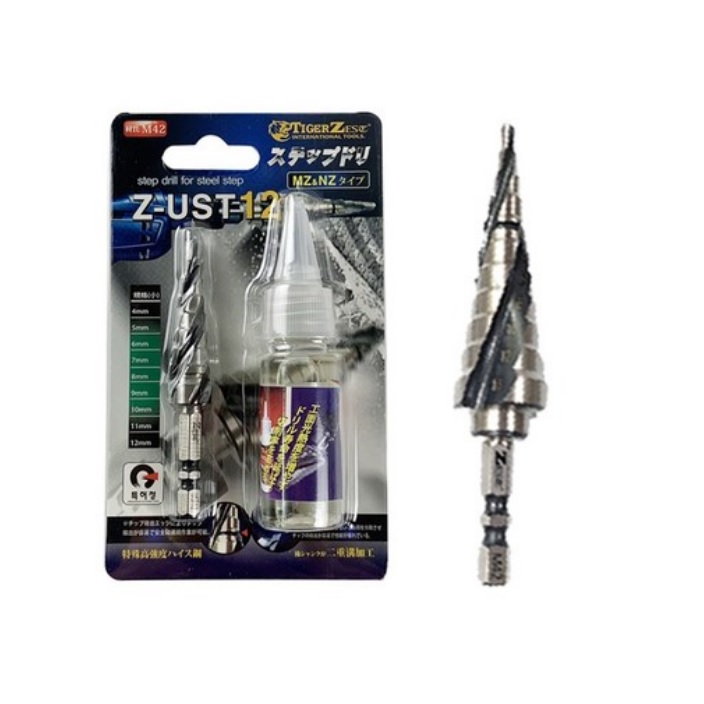 [ZEST] 타이거 제스트 스텝드릴 Z-UST35 3날 SUS용 확관 육각 철 스텐겸용 15,500원