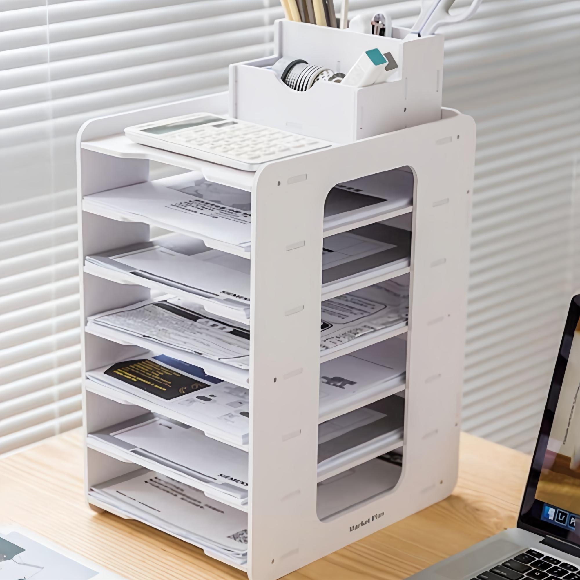 마켓플랜 모던 데스크탑 A4 서류 정리함 세트 7단 세로형 13,830원