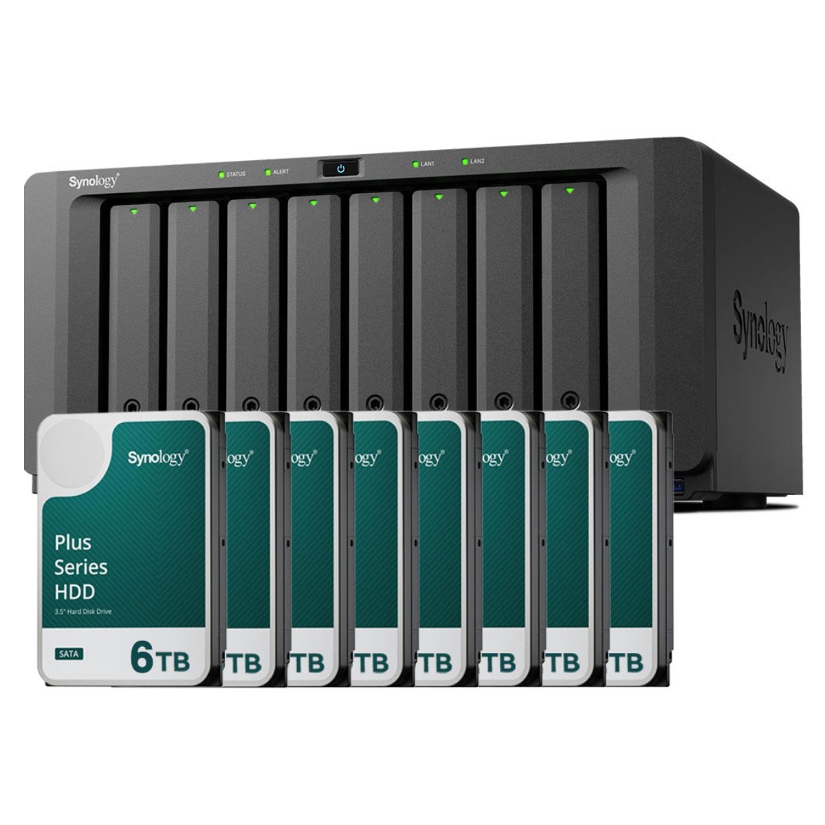 시놀로지 나스 DS1825+8bay [48TB]HAT3310-6TBX8EA 기업용 NAS 합본 4,600,120원