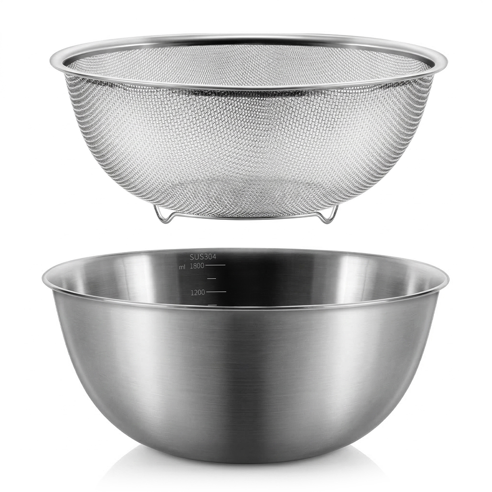 코멧 홈 스테인리스 304 믹싱볼 + 채반 세트 9,400원