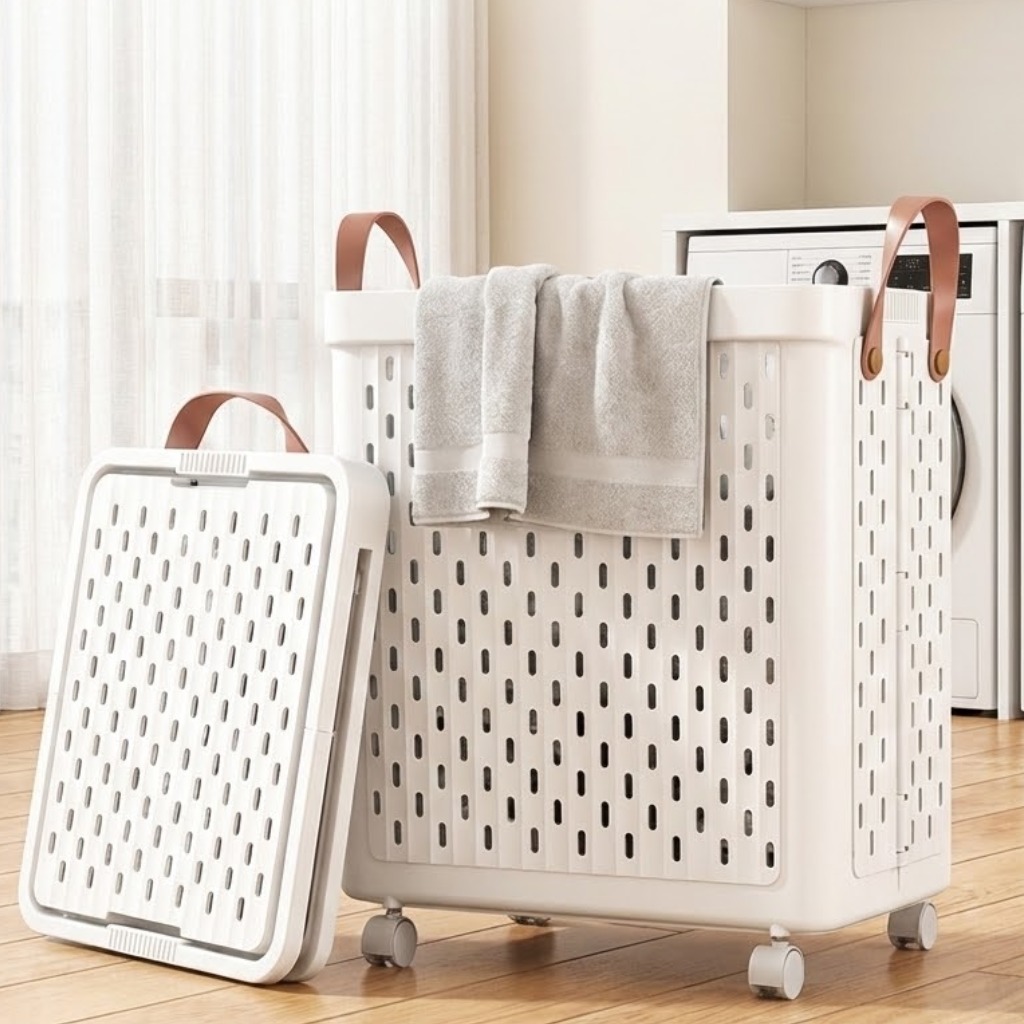 solen 이동이 편한 접이식 빨래바구니, 크림화이트 27,900원