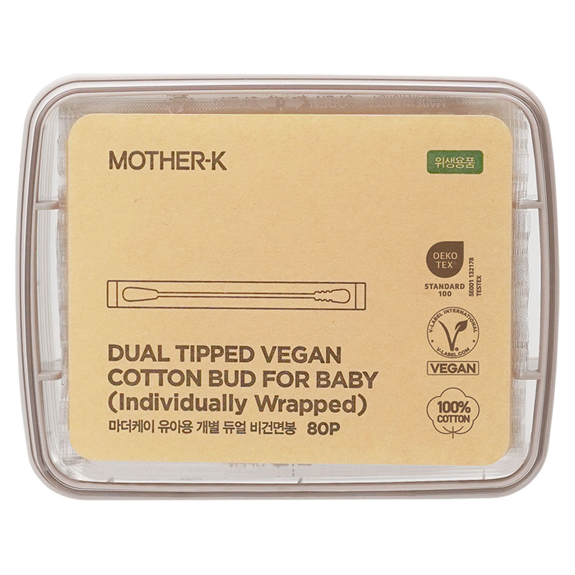 마더케이 유아용 개별 듀얼 비건면봉, 80개입, 1개 7,050원