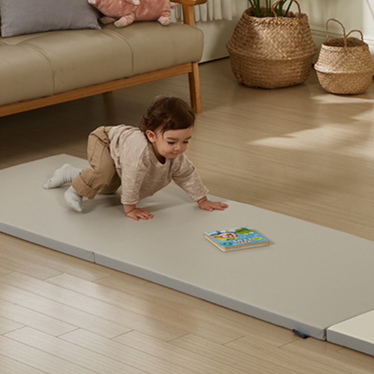 크라크라 층간소음매트 거실 아기 복도 4cm, 웜그레이 63,500원