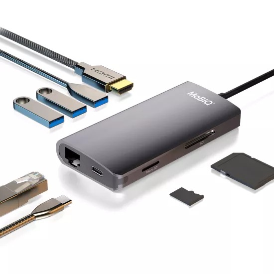 MobiQ 모비큐 8in1 C타입 멀티 허브 CH81P 스페이스그레이 48,300원