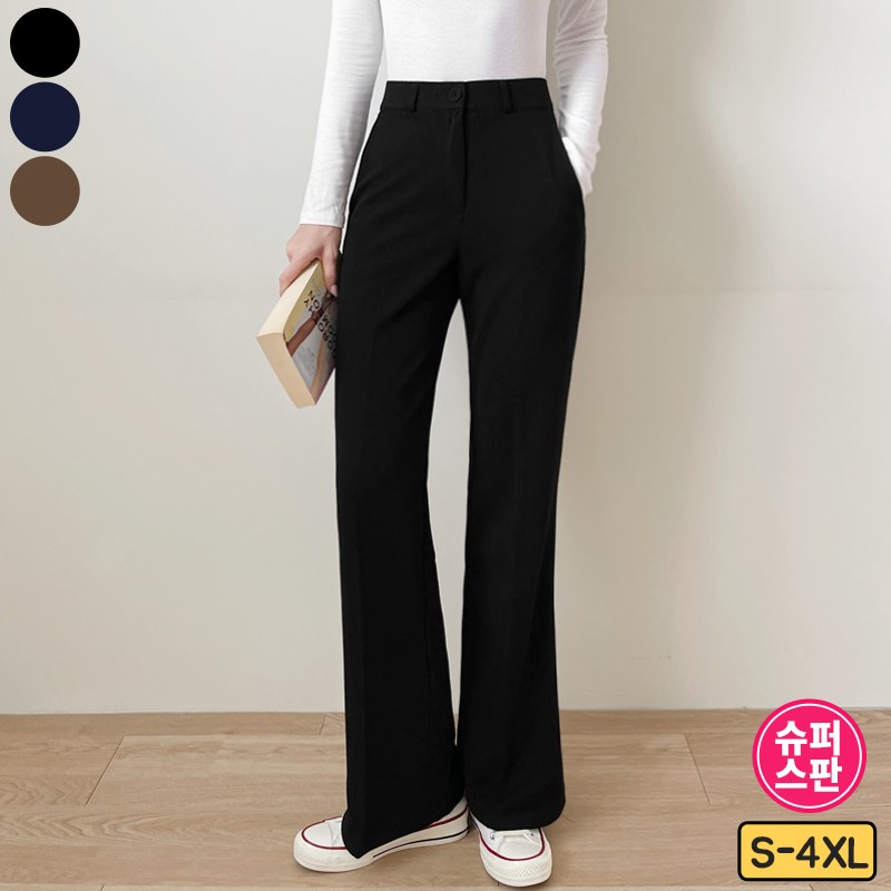 가비진 여성용 슬랙스 숏&롱 기장선택! 스판 쫀쫀 세미 부츠컷 슬랙스 팬츠 바지 빅사이즈까지 23,900원