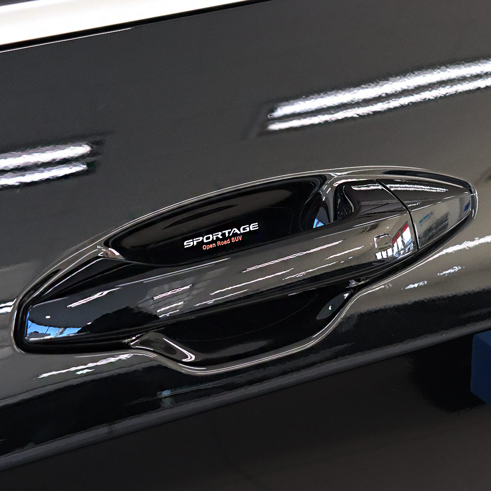 비브랜드(와이앤유)문 손잡이 기스방지 도어컵 스티커 로고 포인트 보호필름 더뉴스포티지 2025년 신형 호환 7,000원