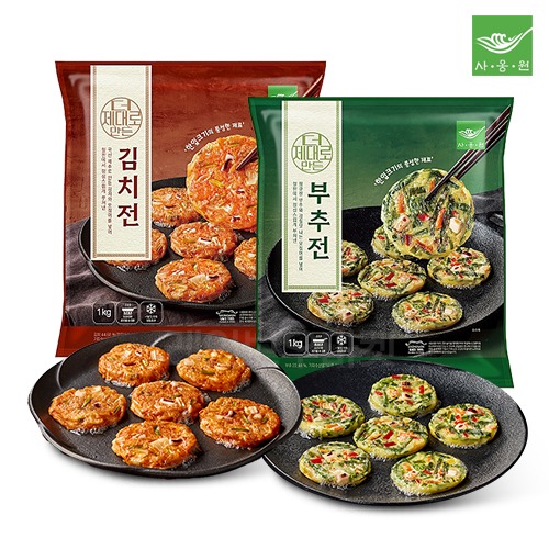 사옹원 더 제대로 만든 김치전 1kg + 부추전 1kg 세트 22,500원