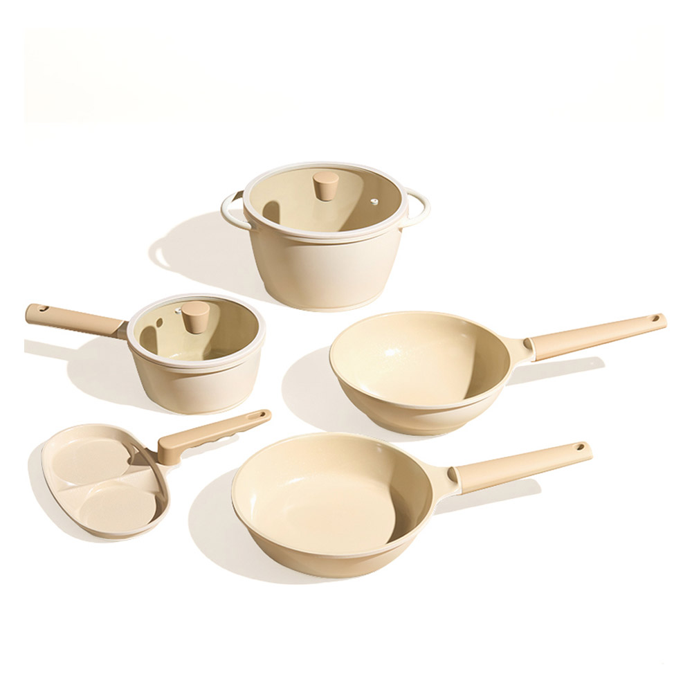 트루쿡 인덕션 IH 세라믹 후라이팬 냄비 5종 세트, 5종, 1세트, 베이지 230,000원