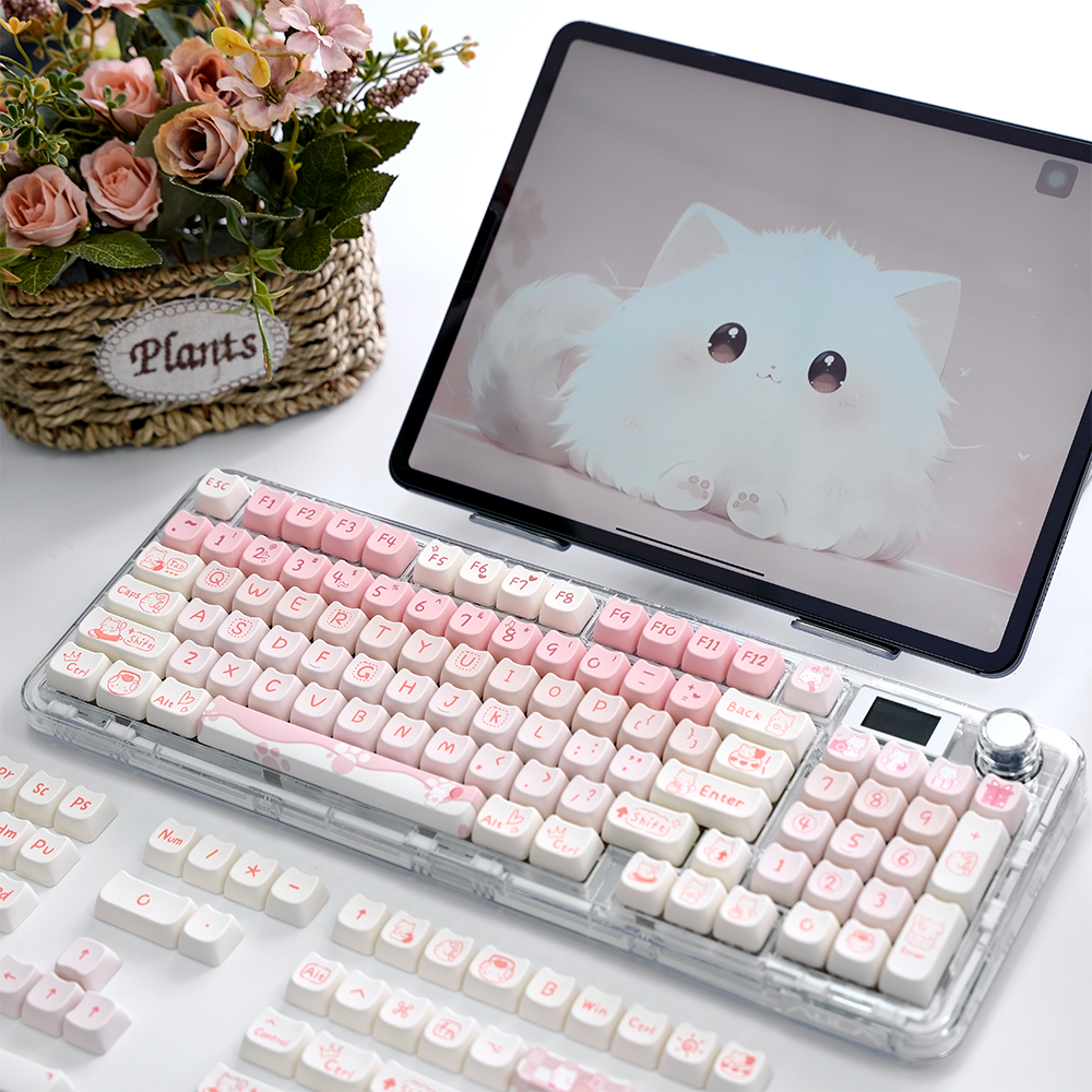 라나야 고양이 얼굴 모양 PBT 커스텀 키보드 키캡 29,800원