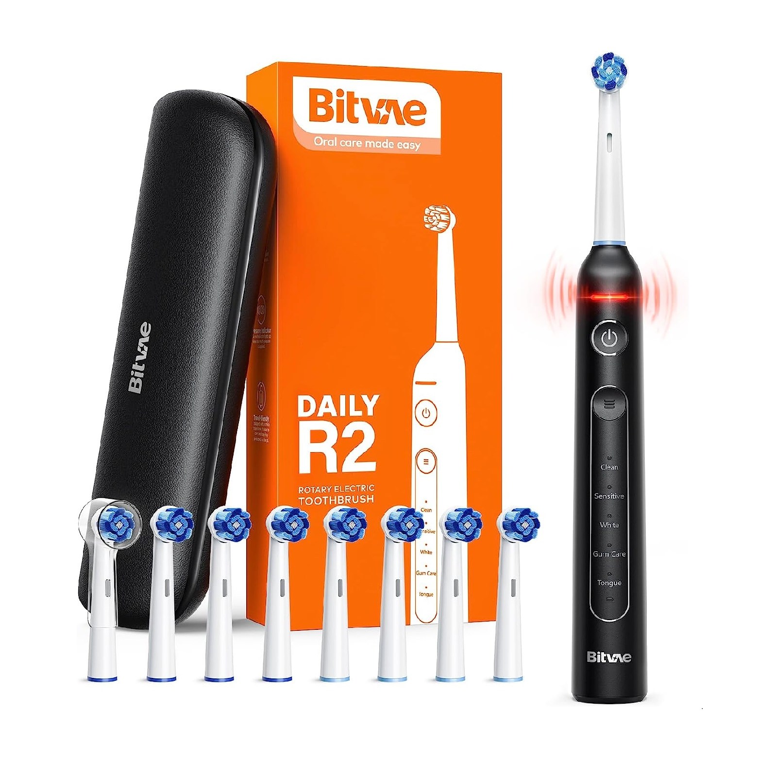 비트베이 R2 회전전동칫솔 스마트압력센서 칫솔모8개 /휴대용케이스 포함 Bitvae Amazon 베스트 모델 45,800원