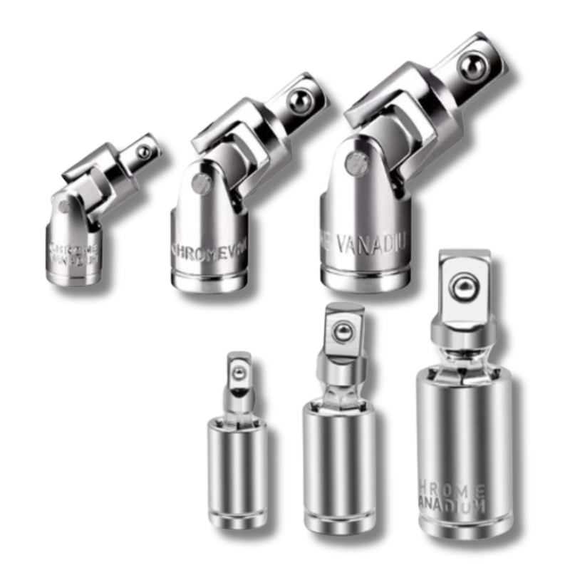 tinduo 크롬 바나듐 소켓 유니버설 조인트 세트 다각도 유연 연결구 소켓 렌치 어댑터,6pcs 15,500원