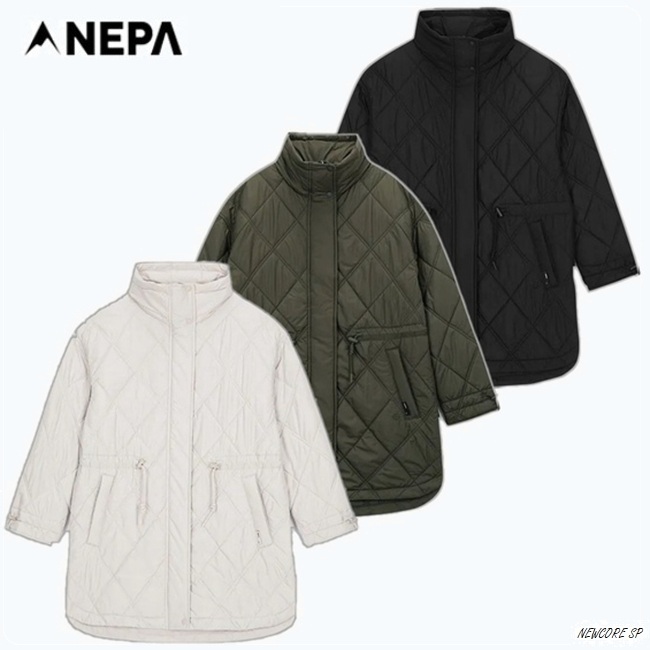 네파_NEPA_여성  야외 활동을 물론 일상 출퇴근 시에도 착용하기 좋은 세련된 간절기 미들 레이어로 활용도가 높은 퓨레 퍼프 미드기장 패딩 자켓_7K60967 91,600원