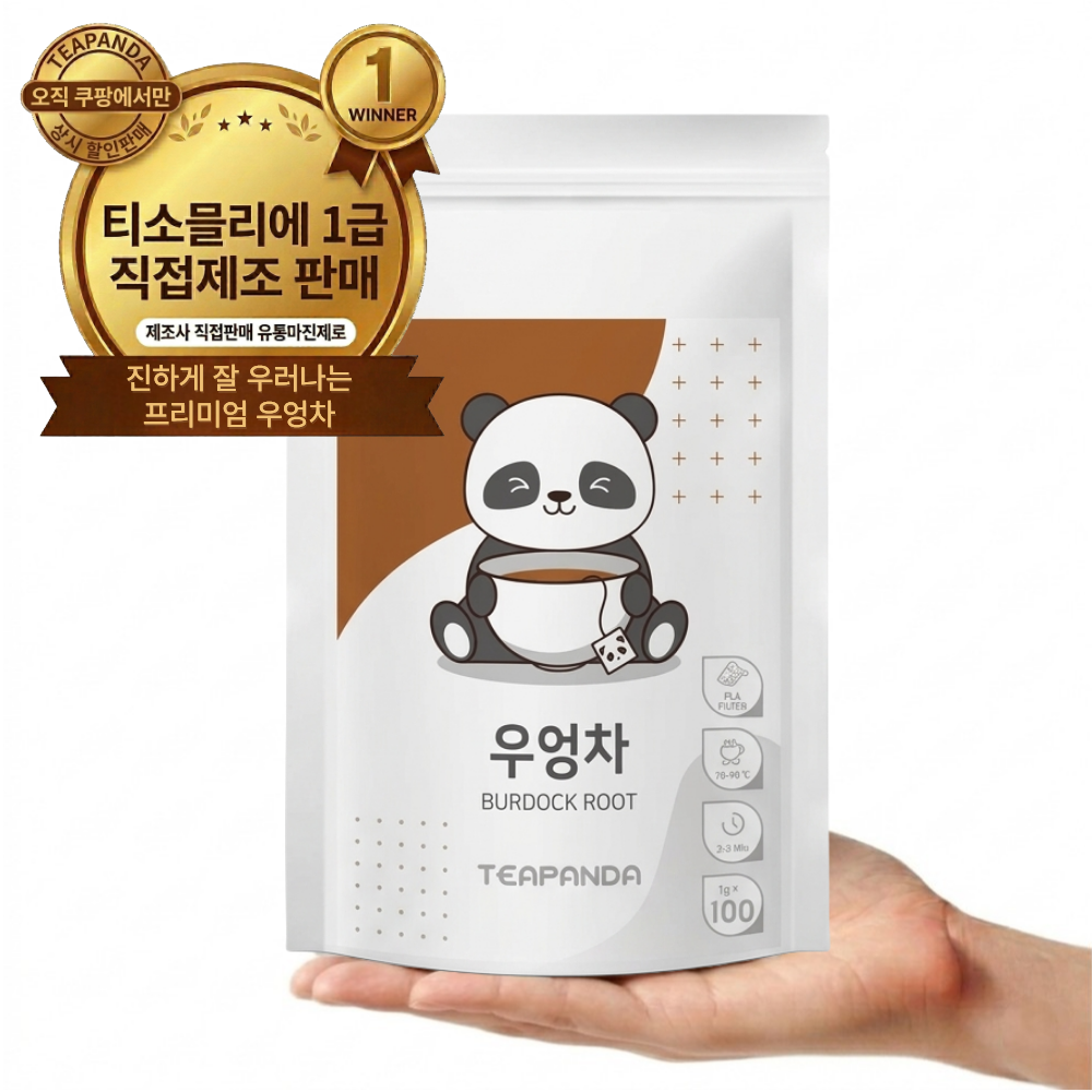 티판다 국산 100% 볶은 우엉차 삼각티백, 1개, 100개입, 1g 17,500원