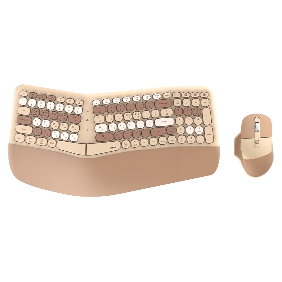 아이노트 무선키보드 마우스 세트, 브라운, KM880RB, 인체공학 58,900원
