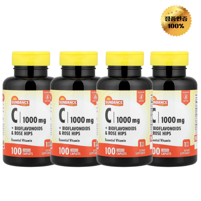 2+2 선댄스비타민 비타민C + 바이오플라보노이드 로즈힙 1,000mg 100정 84,220원