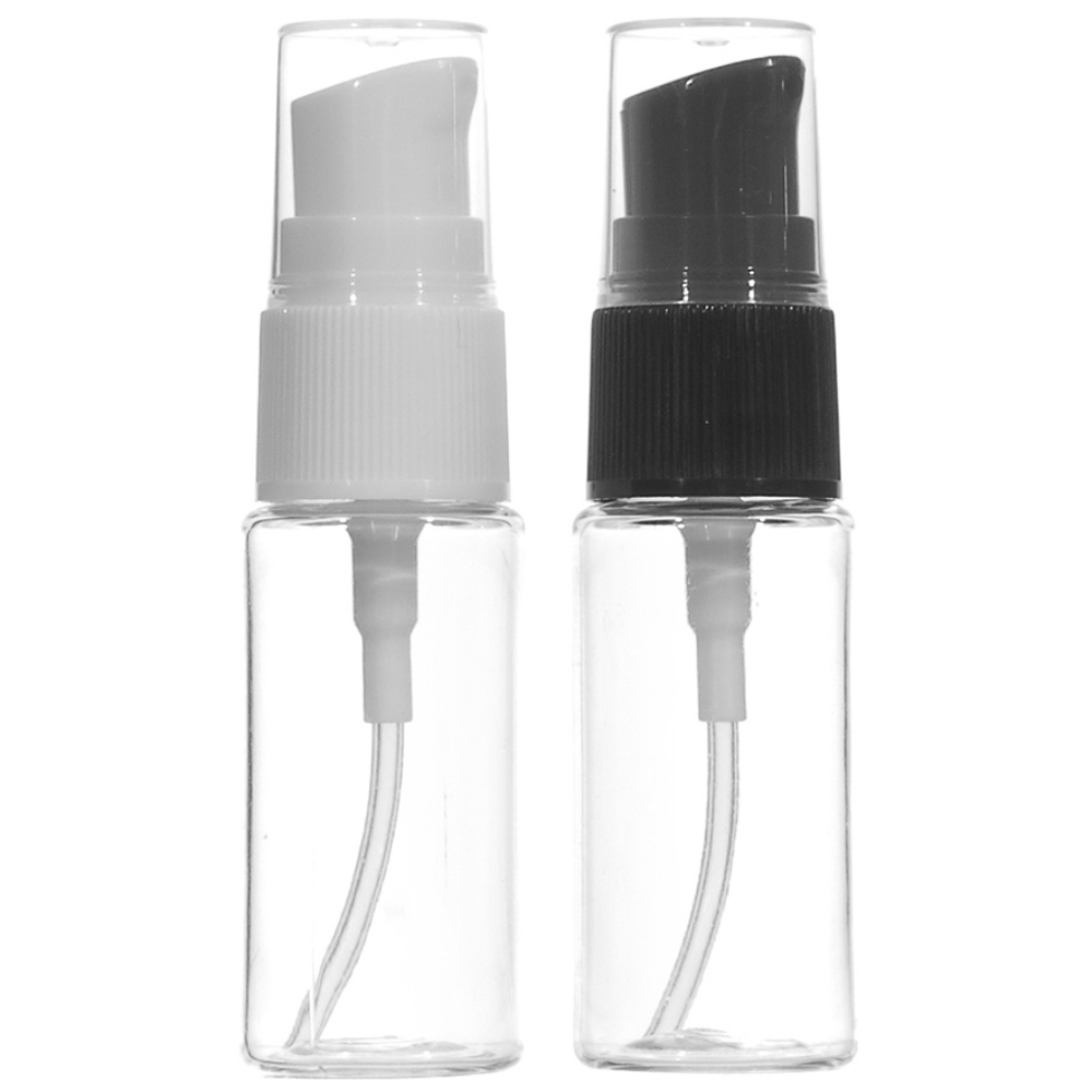[허브스프레이] 에센스 펌프용기 10ml~40ml, 10개, 15ml 투명용기 검정캡 4,550원