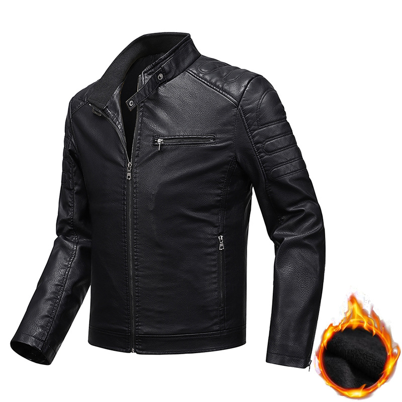 Rlefaph 남성 슬림핏 프리미엄 가죽자켓 무스탕 바이크의류 라이더 항공 빅사이즈 차이나카라 점퍼 57,800원