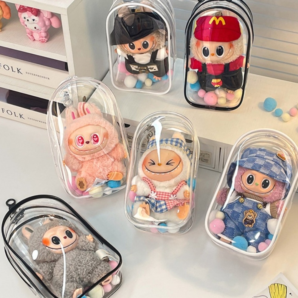 말랑문구 PVC 라부부 인형 투명 파우치 키링 화장품 에어팟 충전기 보관 케이스 (오전10시 당일발송) 7,400원