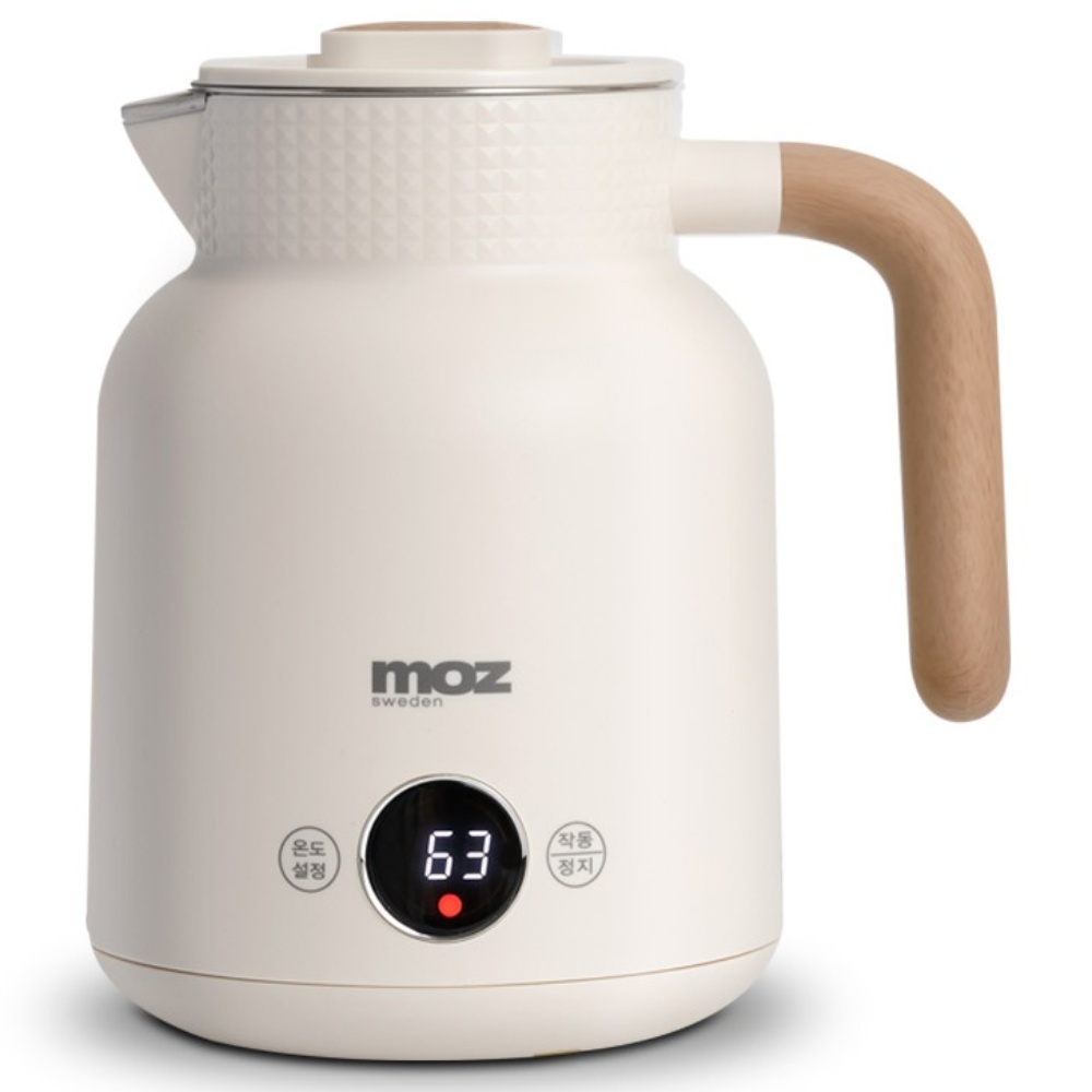 모즈스웨덴 온도표시 전기티포트 무선 커피포트기 보온 온도조절 분유 스텐 1L MC-1500 설정온도유지 69,000원