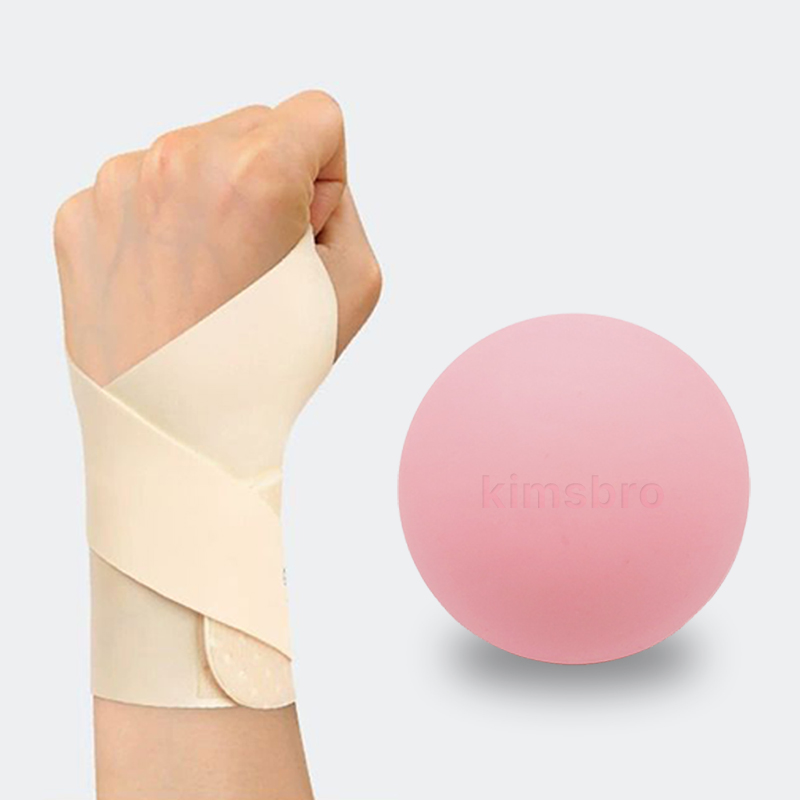 킴스브로 흔들림 없는 X자 양손 손목 보호대 + 탄력 볼마사지 세트 10,750원