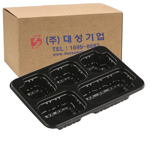 쿡앤락 일회용 실링용기 5칸 검정 400ml 몸통 107,900원