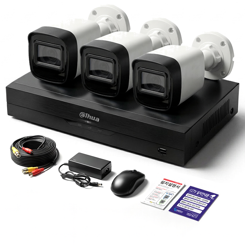 500만화소 CCTV 풀세트 실내 실외 카메라 녹화기 하드디스크 2TB 케이블 포함, 3개, 500만화소 실외카메라 369,000원