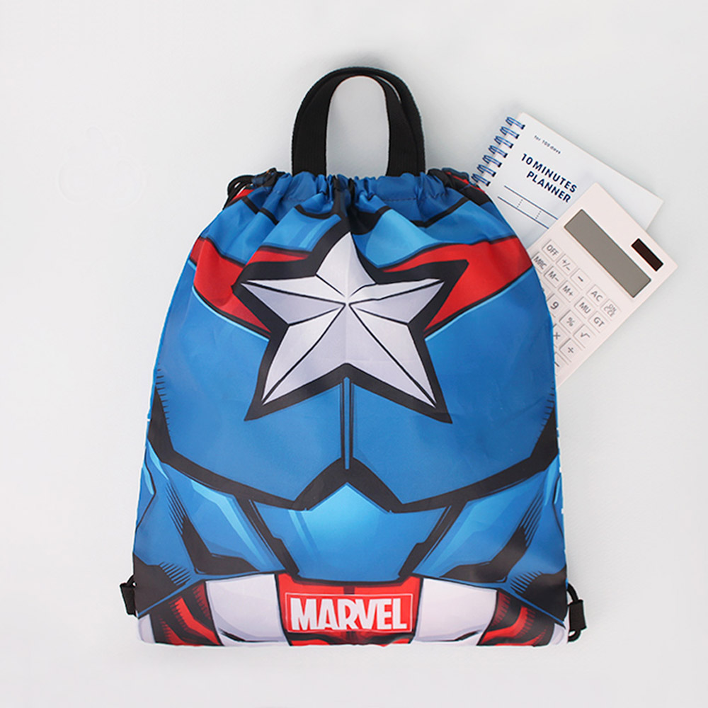 마블 양면 조리개 실내화가방 보조가방 신발주머니 가방 아이언맨 캡틴 8,500원