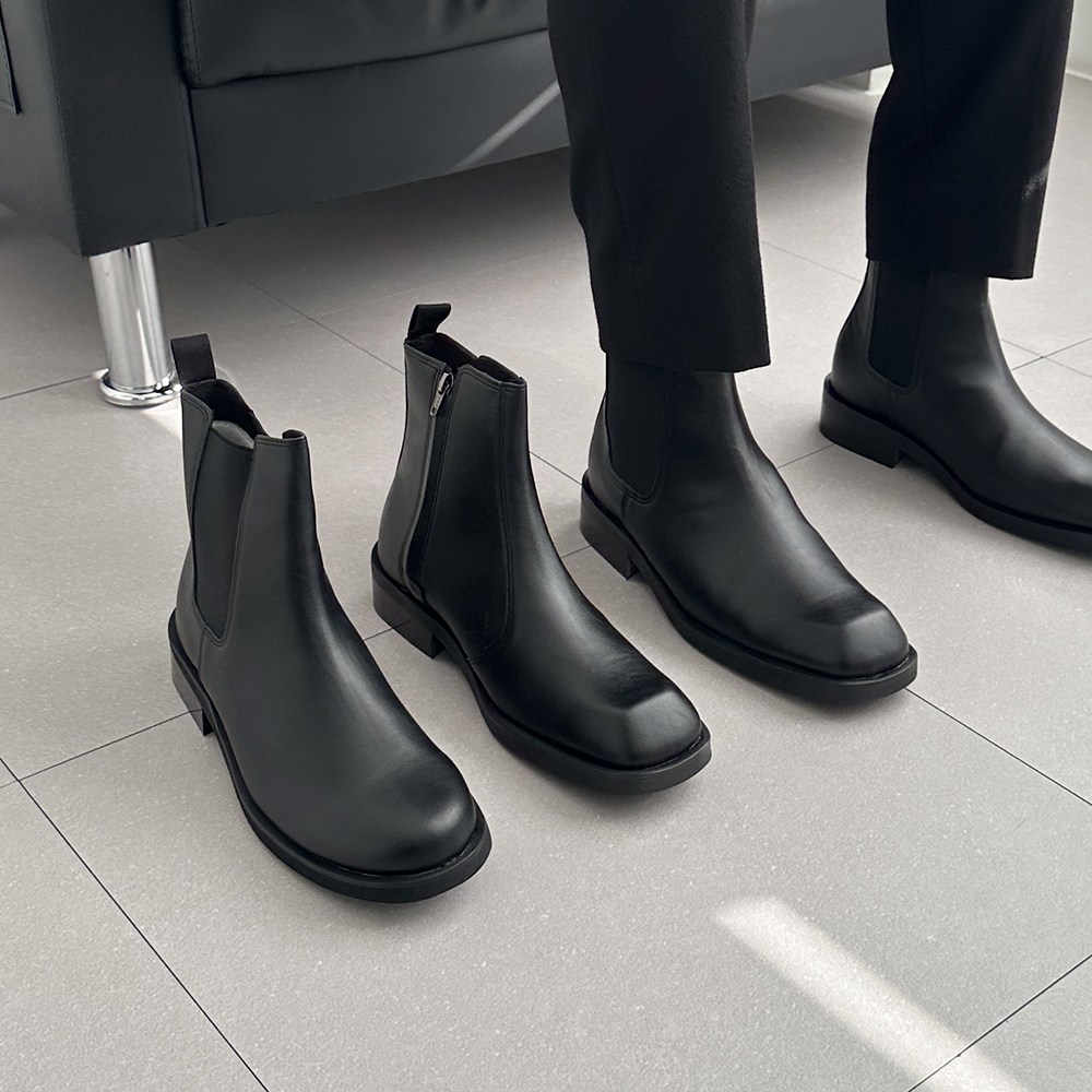 (3type)남자 키높이 국내 수제 공정 가죽 무광 첼시부츠 46,800원