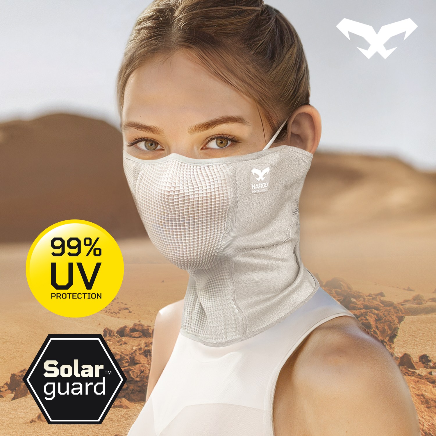 나루마스크 N2+ Plus 골프 테니스 등산 낚시 자외선 차단 쿨링 냉감 원단, 메탈그레이, 1개 55,000원