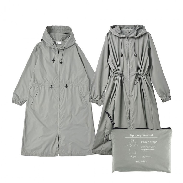 여성 방수 레인코트 파우치 세트 휴대용 여행 캠핑 아웃도어 그레이, 1개 145,850원