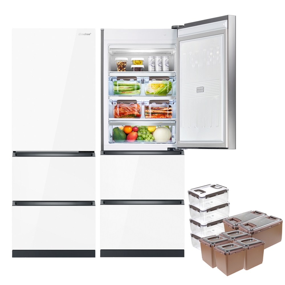 위니아 딤채 김치냉장고 스탠드형 330리터 2등급 WDT33KGPIPS 샤인퓨어화이트 1,829,000원