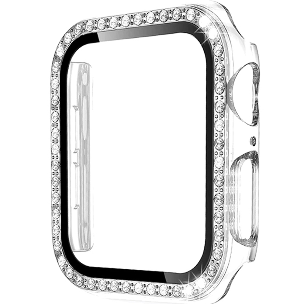 이츠라이프 애플워치 큐빅 풀커버 강화유리 스퀘어 케이스 45mm, 투명, 1개 4,900원