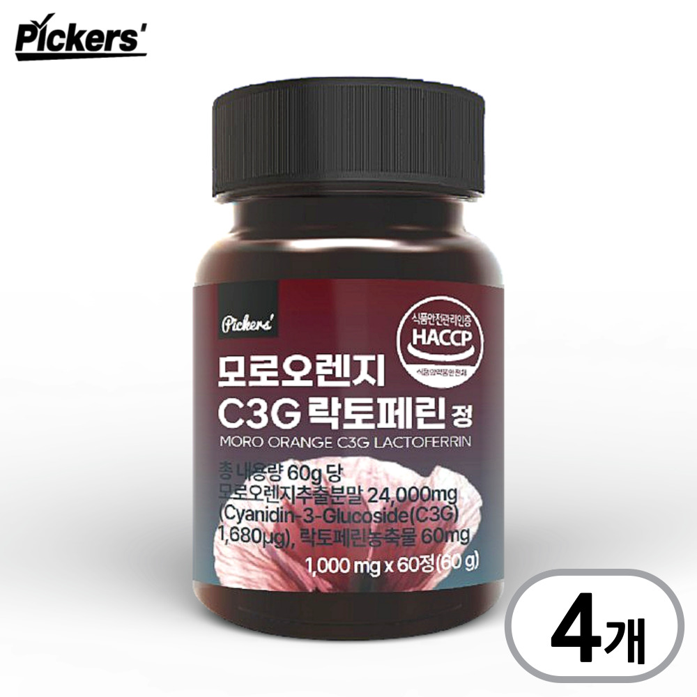 픽커스 모로오렌지 C3G 락토페린 정 1,000mg HACCP인증, 240정, 4개 64,900원