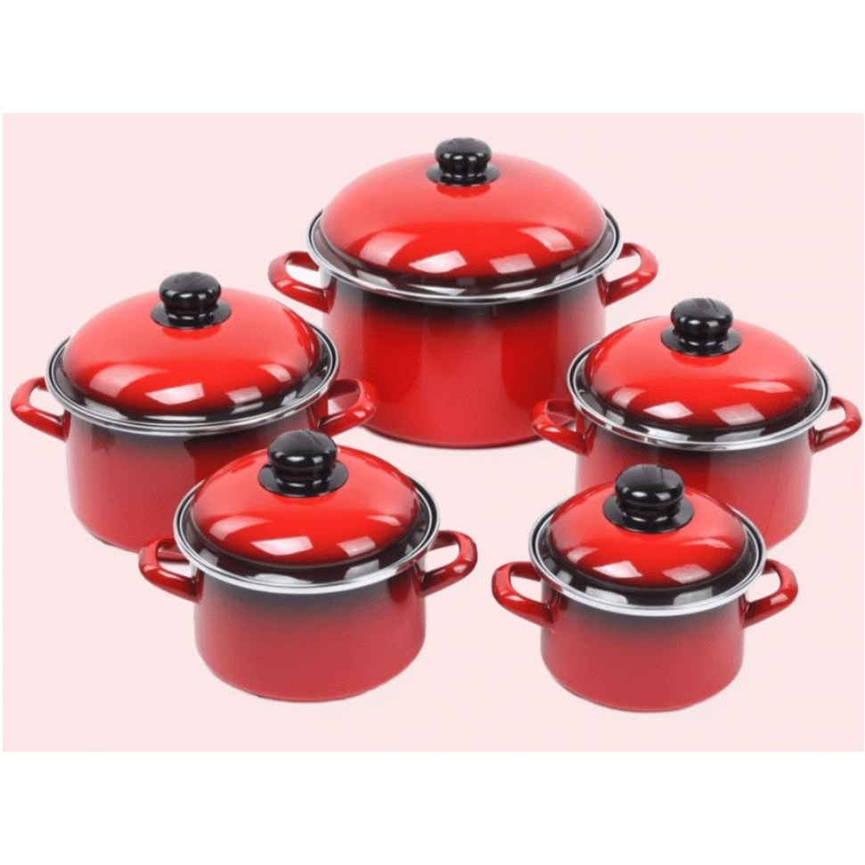 독일 elo 이엘오 빨간 법랑 깊은형 냄비 5종세트 155,900원