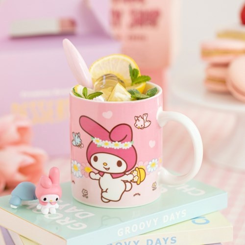 [텐바이텐] 산리오플라워 머그컵(마이멜로디), 1개, 핑크 10,000원