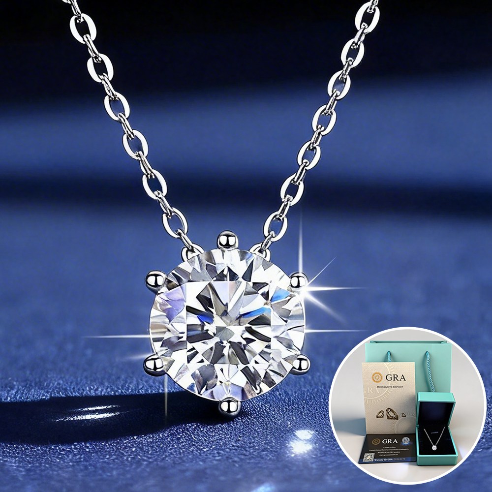 모이사나이트 다이아몬드 목걸이 1캐럿 GRA 인증서 925실버 선물세트 발렌타인데이/생일 선물 추천 56,000원