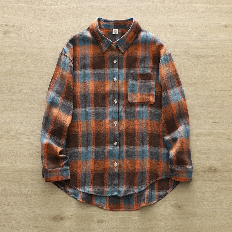 퀸앤조이 베이즈 내추럴핏 플란넬 체크 셔츠 44,800원