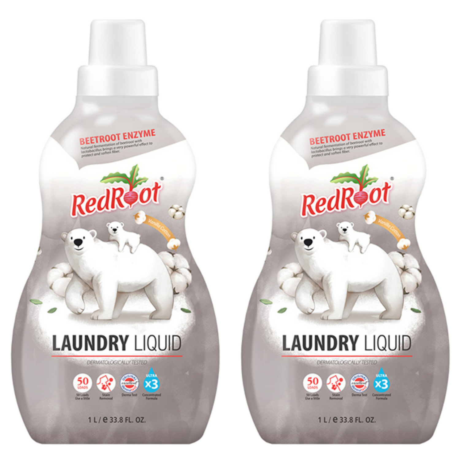 레드루트 세탁세제 바닐라코튼향 플러스 유아세제, 1L, 2개 31,260원