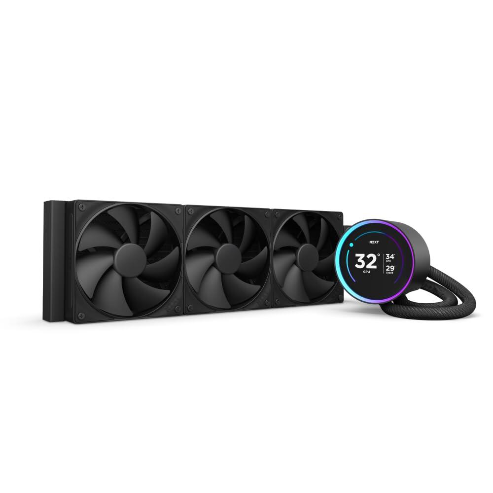 크라켄 360 RGB AIO C 액체 냉각기 360mm 라디에이터 F360 코어 팬 2 72인치 IPS LCD 터빈 펌프 AMD AM5 489,100원