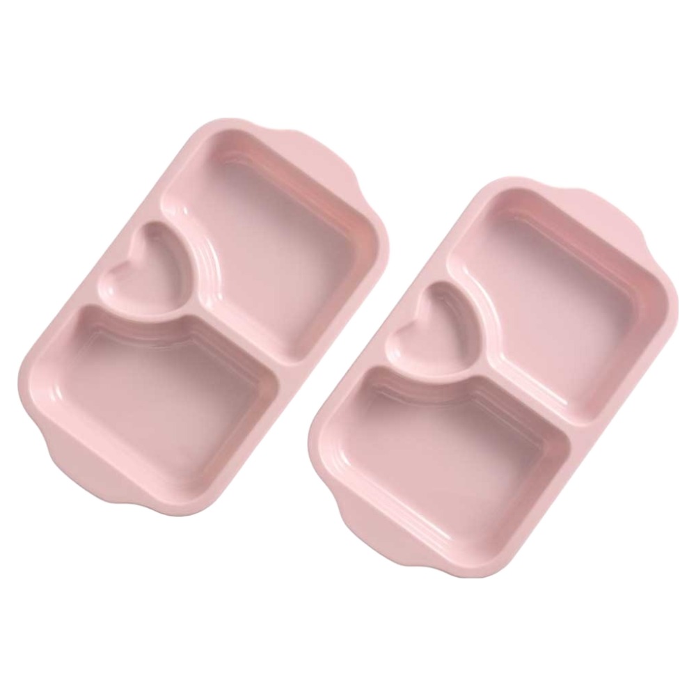 팬톤홈퍼니싱 CMYK 3구 사각 유아식판, 인디핑크, 2개, 식판 2P 4,800원