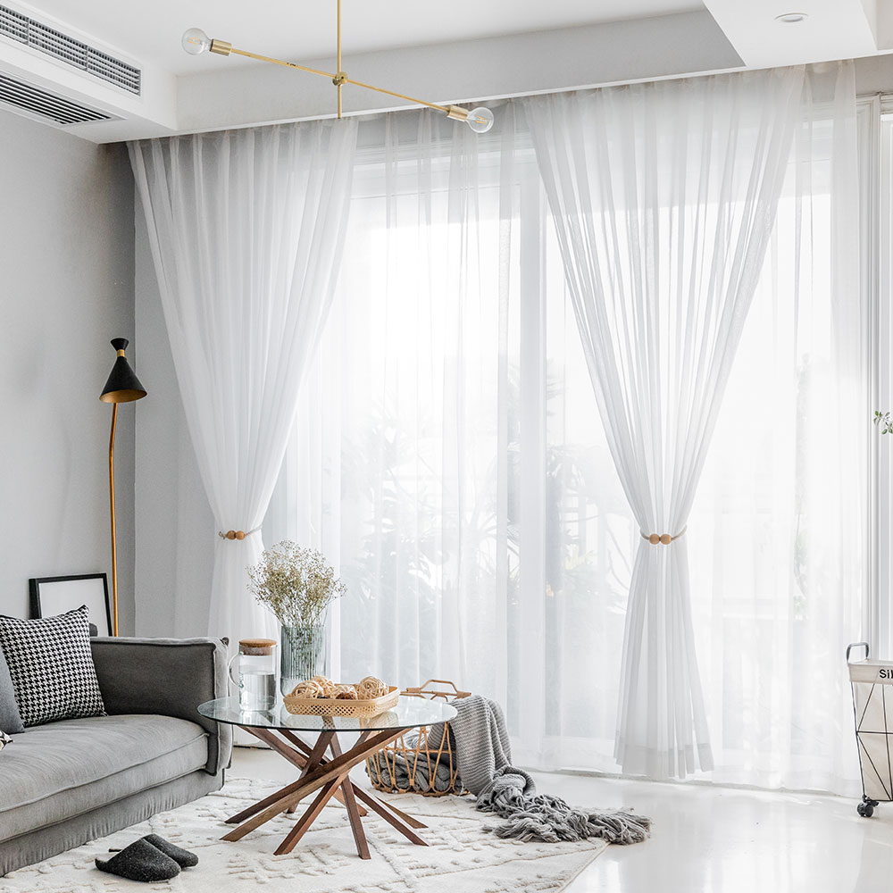 사라하우스 린넨 스타일 2배 나비주름 높이조절 커튼 50,090원