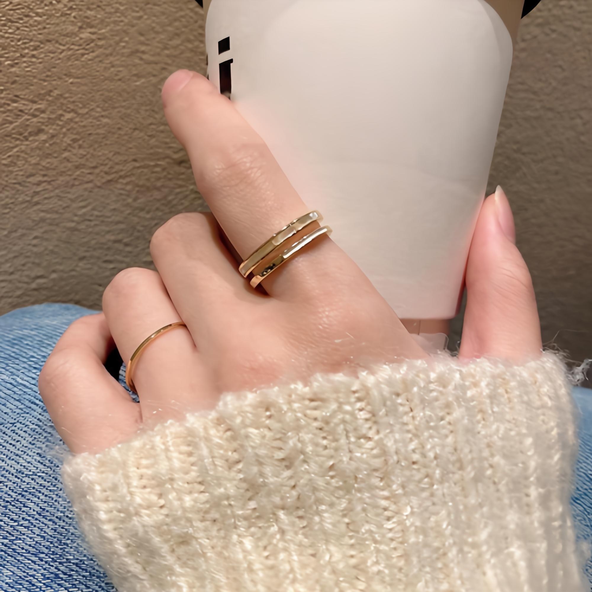 더모잇 여성 데일리 레이어드 반지 2종세트 오픈링 8,900원