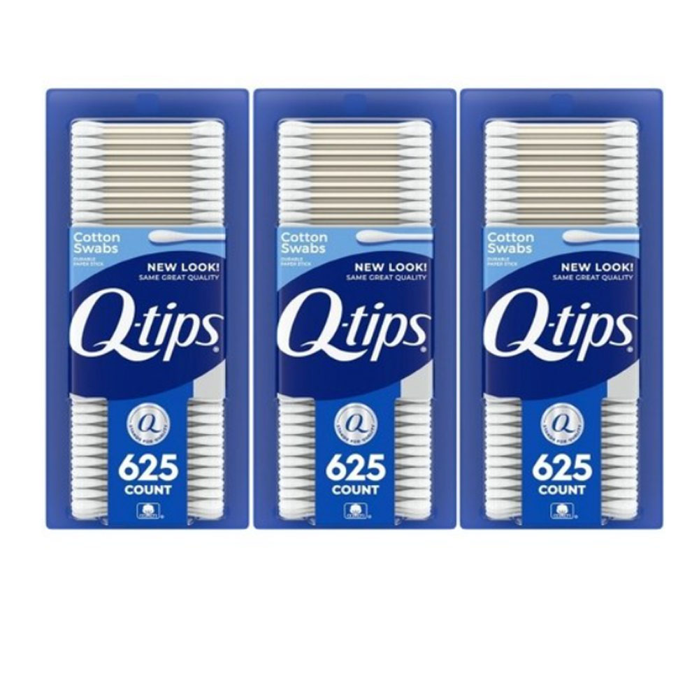 큐팁스 면봉 오리지날 Q-tips Cotton Swabs for Hygiene and Beauty Care Original Cotton 625개 12,400원