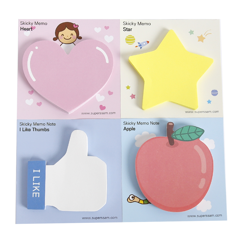 슈퍼쌤 모양 4종 점착메모지 9,410원