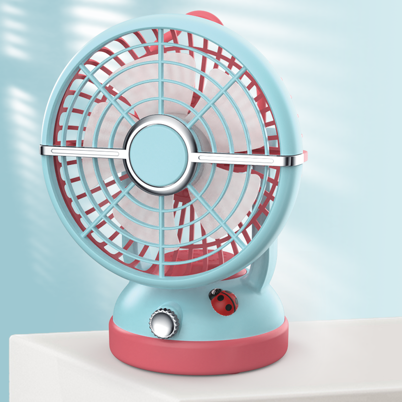 애니버디즈 탁상용 레트로 선풍기 충전식, 써니블루, 선풍기 23,900원