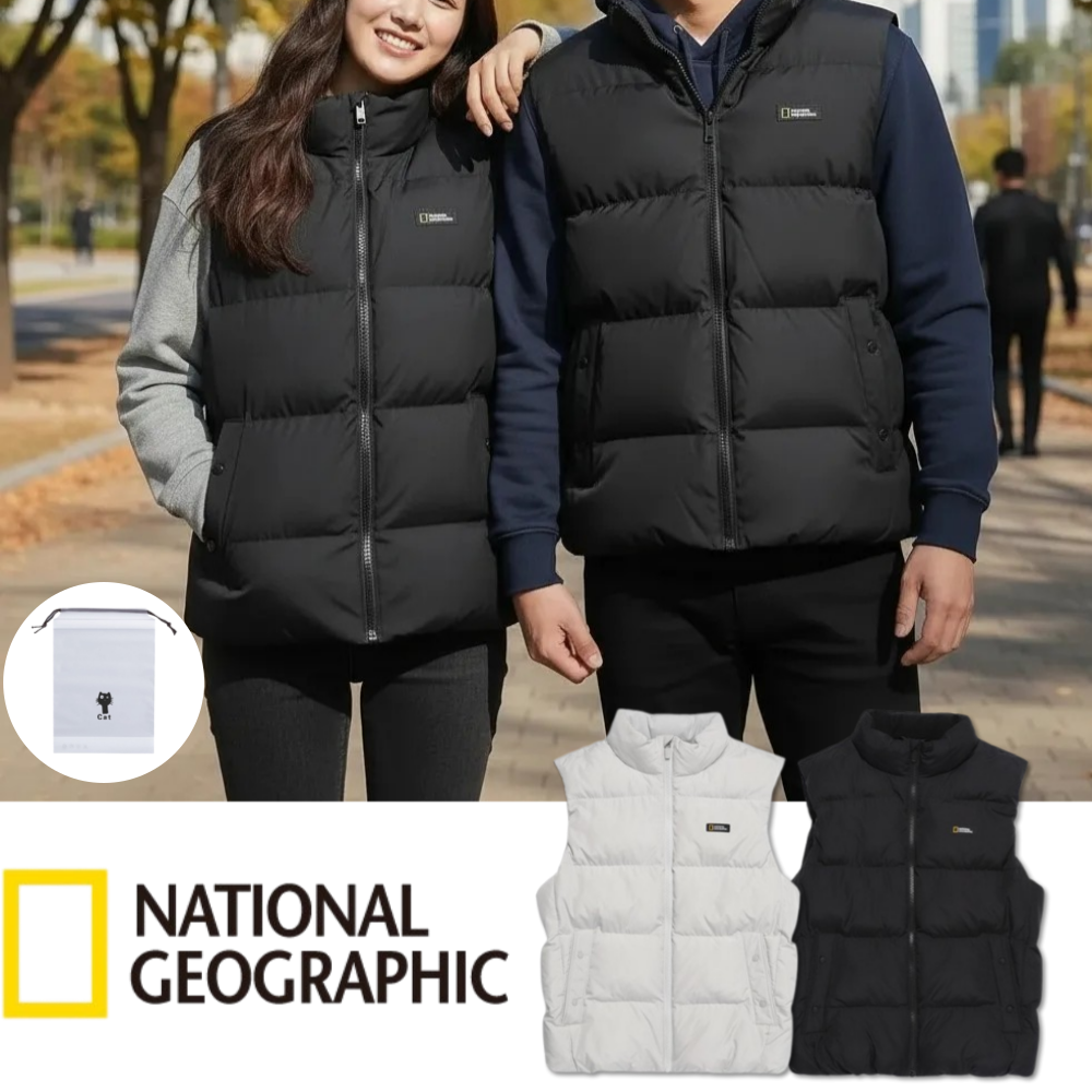 내셔널지오그래픽 하이넥 패딩조끼 점퍼 남여공용 베스트 데일리 일상 104,500원