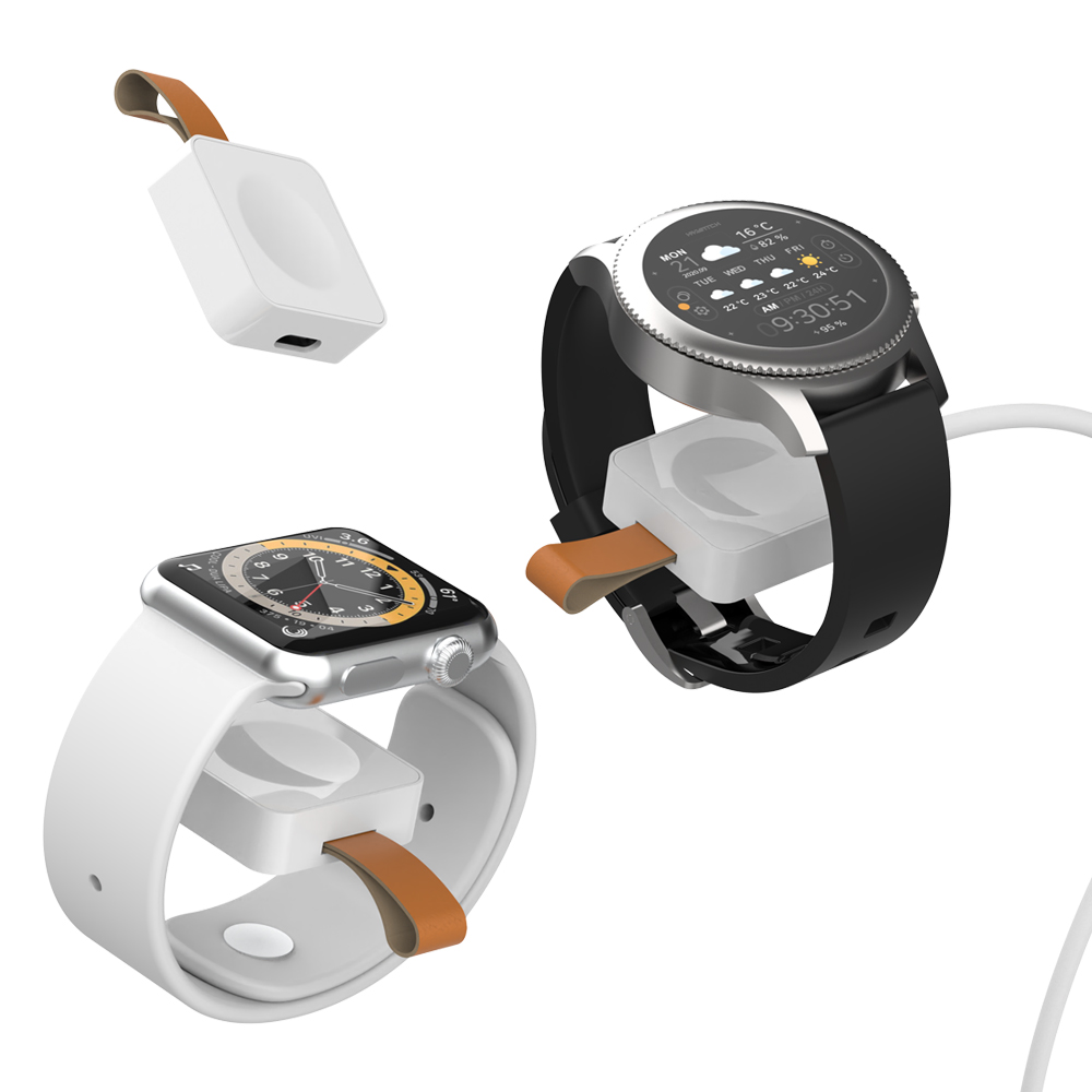 2in1 스마트워치 무선충전기 여행용 휴대용 갤럭시워치 애플워치 겸용 무선충전기 8,500원