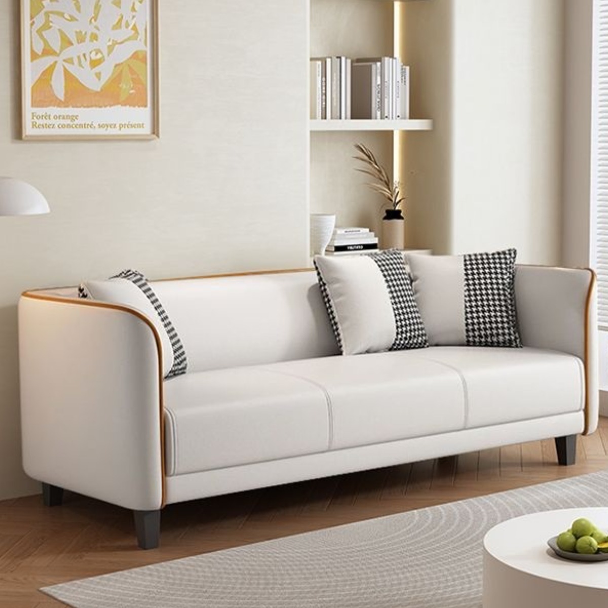 좁은집 폭좁은 소파 소형 소파 작은거실 소파 2인용 작은쇼파 원룸 아파트용 거실 침실 베란다 1인용/2인용, 아이보리 115cm 282,000원