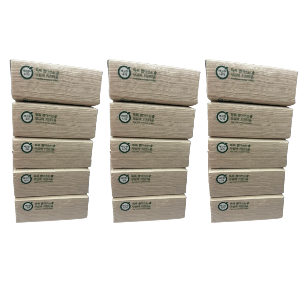 깨끗한나라 톡톡뽑아쓰는 무표백 키친타올, 100매, 6입, 3개 40,400원